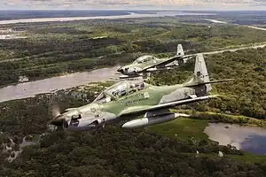 A-29 Super Tucano patrolling the Amazon rainforest