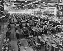 The assembly plant of the Bell Aircraft Corporation at Wheatfield, New York, United States, 1944