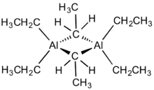 Skeletal formula of triethylaluminium dimer