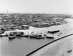 The Al Ras district in Deira and Dubai Creek in the mid 1960s