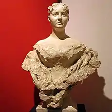 Bust of Natalija Obrenović Queen of Serbia, plaster, Historical Museum of Serbia