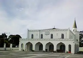 Mosque and car park