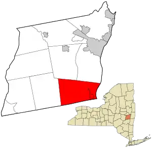 Location in Albany County and the state of New York.