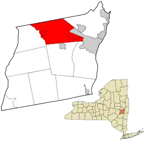 Location in Albany County and the state of New York.