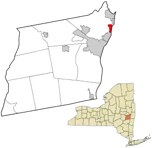 Location in Albany County and the state of New York.