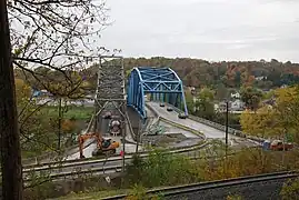 West end of the 1930 and 2009 bridges.