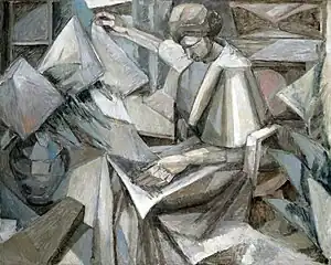 Albert Gleizes, 1910, La Femme aux Phlox (Woman with Phlox), oil on canvas, 81 x 100 cm, Museum of Fine Arts, Houston. Exhibited in Room 41, Salon des Indépendants 1911, Armory Show 1913