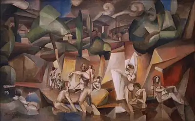 Albert Gleizes, 1912, Les Baigneuses (The Bathers), oil on canvas, 105 x 171 cm