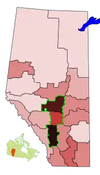 The corridor consists of Alberta's three most densely populated census divisions and two largest cities.