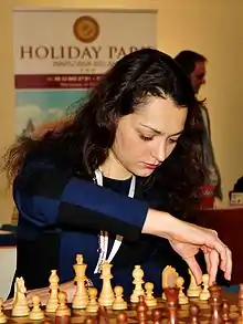 Former Women's World Chess Champion and world no. 3 Alexandra Kosteniuk was playing on board one for Russia