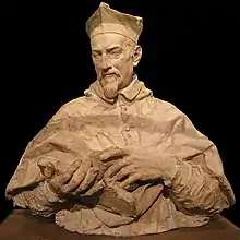 Terracotta modello by Alessandro Algardi of Cardinal Paolo Emilio Zacchia, c. 1650