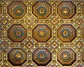 The ceiling of the Collector's Office, with octagonal coffers