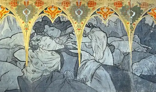 Image from the Bosnia Pavilion murals, now in Petit Palais (1900)