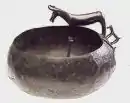 A bronze vessel with cow and calf, Hallstatt