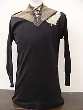 An All Blacks jersey from 1905, featuring a silver fern