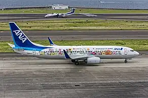 Boeing 737-800 in Tohoku Flower Jet livery