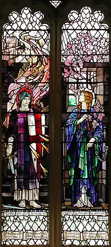 Memorial window by Karl Parsons at Eastchurch, Kent