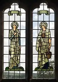 Mary and Martha by Edward Burne-Jones in All Saints, Preston Bagot