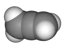 Spacefill model of propadiene