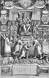 A French drawing depicts Siamese diplomats, including Kosa Pan, wearing the Nobleman's Gown and the Lomphok while having an audience with Louis XIV in 1687.