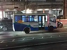 Fuso Canter Modern PUV, Philippines (Cab is separate and can be tipped over, unlike most conversions which weld it to the bus box)