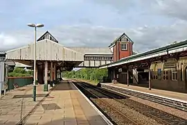 The footbridge, viewed from platform 2