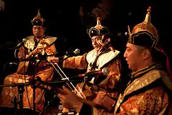 Altai Khairkhan in Paris, June 2010.From left to right : P.Lkhamjav, S.Pürevjav, L.Lkhamragchaa.