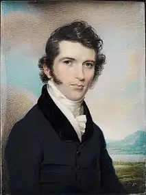 Portrait of Alvan Fisher, by Fraser, 1819ca, now in the MFA Boston