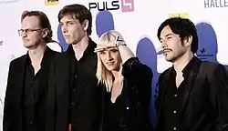 Bunny Lake at the 2009 Amadeus Austrian Music Awards in Vienna on 10 September 2009. From left to right: Christof Baumgartner, Leonardo, Suzy on the Rocks, Christian Fuchs