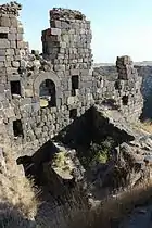 Interior walls of the fortress (main entry lower left)