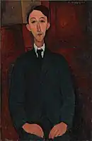 Amedeo Modigliani, Portrait of the painter Manuel Humbert, 1916