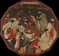 Scene from Boccaccio's Commedia delle ninfe Fiorentine, Ameto's Discovery of the Nymphs and Contest between the Shepherds Alcesto and Acaten, c. 1410