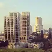 Jabal Amman showing Le Royal hotel and Zara Towers