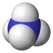 Space-filling model of the ammonium cation