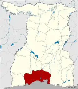 District location in Surin province