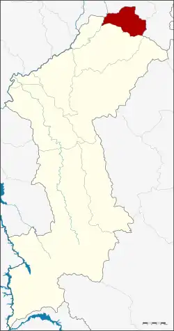 District location in Lamphun province