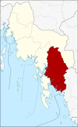 District location in Krabi province