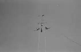 Trapeze acrobatics, 1937