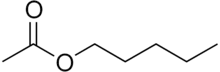 Wireframe model of amyl acetate