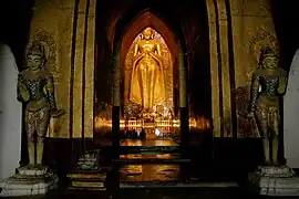 Buddha statue in Ananda Temple, Bagan