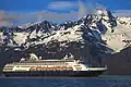 Mt. Alice (right) seen with cruise ship in Resurrection Bay