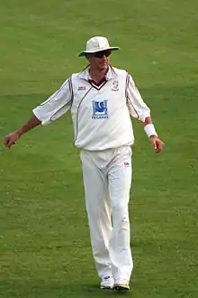 Andrew Caddick in cricket whites