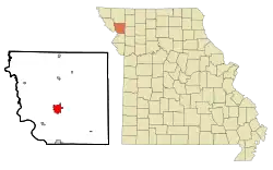 Location of Savannah, Missouri