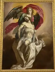 Angel Holding the Body of Christ, Backer