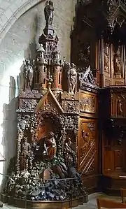 Detail of carving of the pulpit