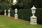 Four urns, at Rose Garden, at Anglesey Abbey