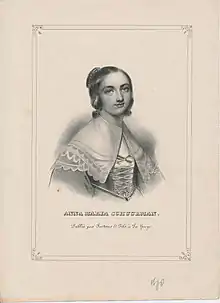 Engraving of Anna Maria van Schurman