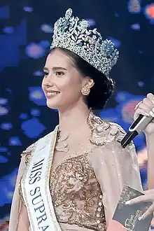 White and Blue Crown, as worn by Miss Supranational 2019, Anntonia Porsild