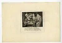 Anonymous artist after Watteau, L'Amour, sous un déguisment..., 1730s, etching