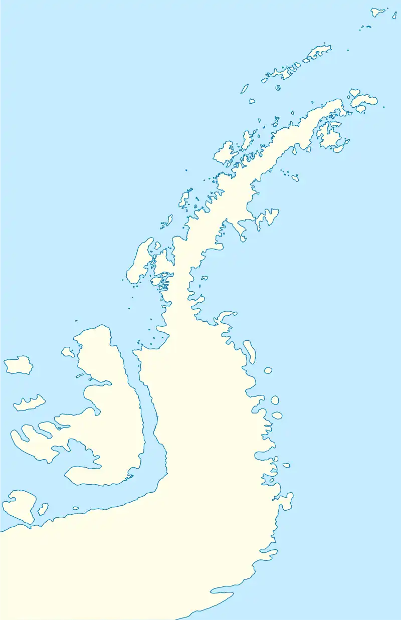 Map showing the location of Maitland Glacier